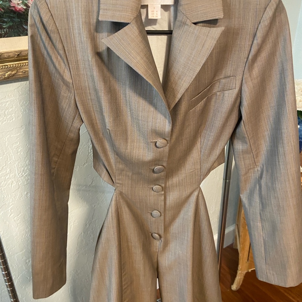 Chic Beige Pinstripes Jumpsuit